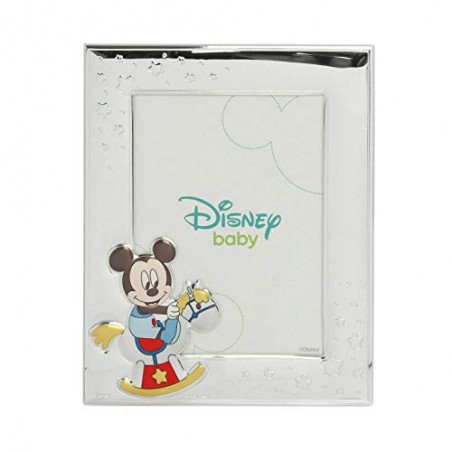 PuntoCasaStore PORTAFOTO Topolino in Argento, per Formati da 9X13 CM Disney Azzurro