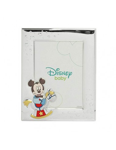 PuntoCasaStore PORTAFOTO Topolino in Argento, per Formati da 13X18 CM Disney Azzurro