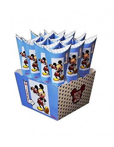 CARTOON WORLD 12 ASTUCCI Cono Porta Confetti Caramelle Piu Scatola Grande Disney Mickey Go