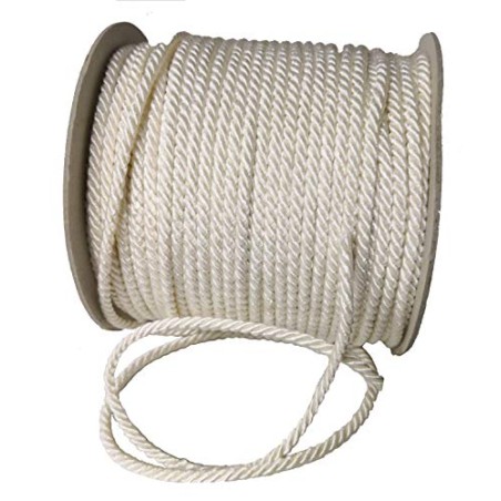 Nastro corda cordino 5 mm x 50 metri 3 capi Cordoncino (AVORIO)