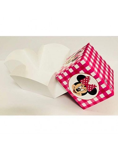 20 PZ Minnie Disney Party Scatola Fleur portaconfetti 7x7x7 cm Rosa