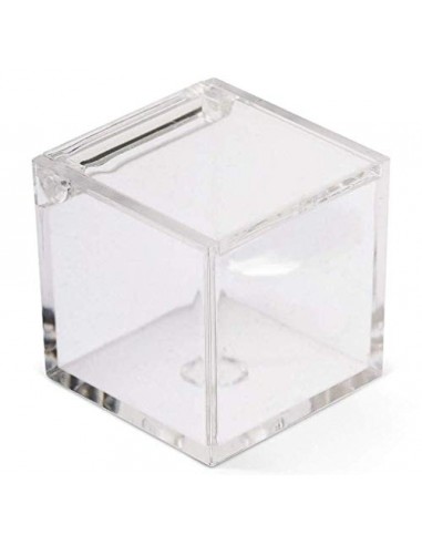 Cubetto portaconfetti 8x8x8 plexiglass scatola bomboniera confettata 1 pz 