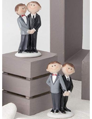 Statuina resina LUI + LUI bomboniera matrimonio unione civile 1 a scelta