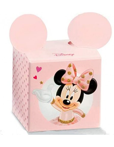 Bomboniera Scatola Casetta Confetti Minnie Disney Rosa set 20 pz art 68061 