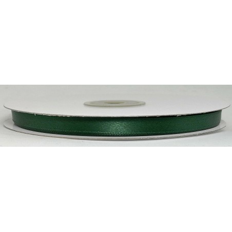 Nastro Doppio Raso 50 Metri 6 mm Verde Bottiglia (CK) Rotolo Satin Doppia Faccia Bomboniere Confezioni Regalo Decorazioni Fai