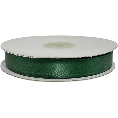 Nastro Doppio Raso 50 Metri 25 mm Verde Bottiglia (CK) Rotolo Satin Doppia Faccia Bomboniere Confezioni Regalo Decorazioni Fai