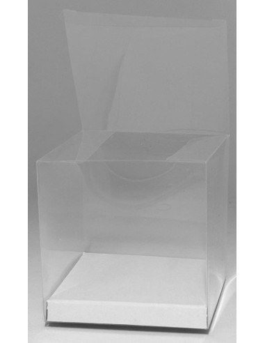 10 PZ Scatole Bomboniere Trasparenti PET PVC...