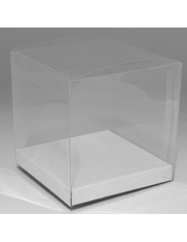 10 PZ Scatole Bomboniere Trasparenti PET PVC...
