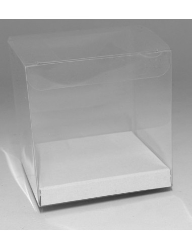 10 PZ Scatole Bomboniere Trasparenti PET PVC...