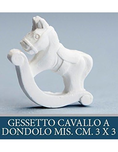12 Pz gessetto cavallo a dondolo 3x3 cm in...