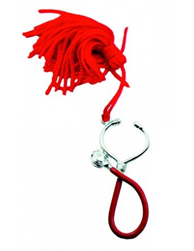 Nappina con stetoscopio in metallo smaltato rosso (10 PEZZI)
