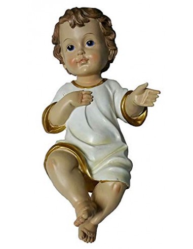 Gesù Bambino PRESEPE LUNGH. 39 CM Statua BAMBINELLO Vestito 25424